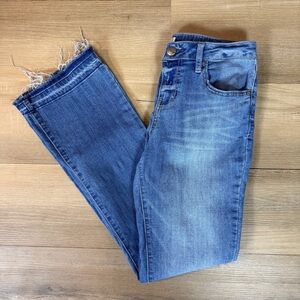 1822 Denim Frayed Hem Bootcut Jeans | Size 8